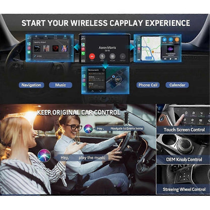 Wireless CarPlay Adapter, Upgrade Wired CarPlay to Wireless Easily V1263-JX-5101
