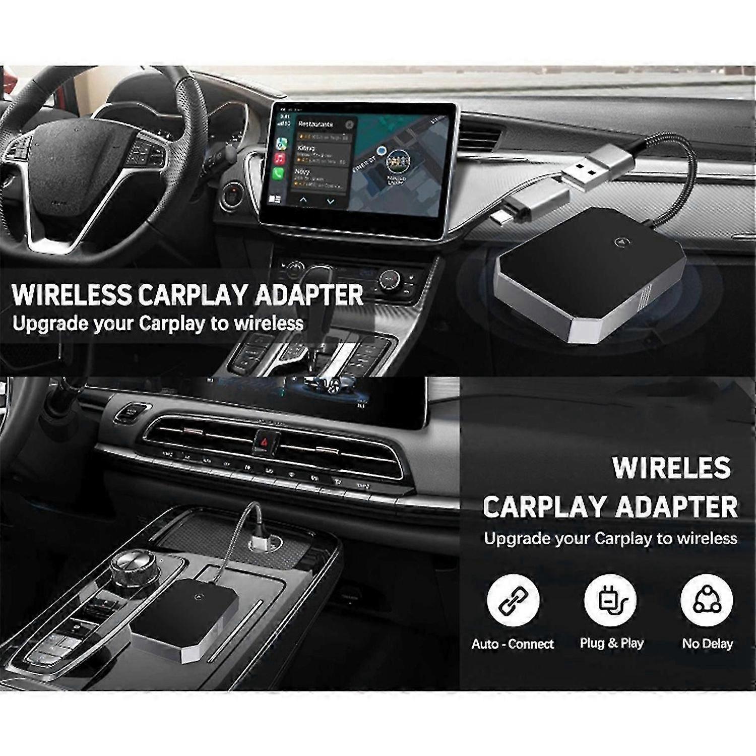 Wireless CarPlay Adapter, Upgrade Wired CarPlay to Wireless Easily V1263-JX-5101