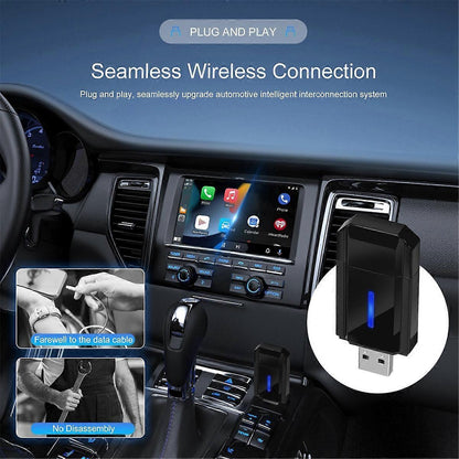 2-in-1 Wireless CarPlay & Android Auto Adapter, Plug & Play Dongle V1263-JX-5102