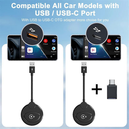 Wireless CarPlay Adapter, Compact Plug & Play Upgrade for CarPlay V1263-JX-5103