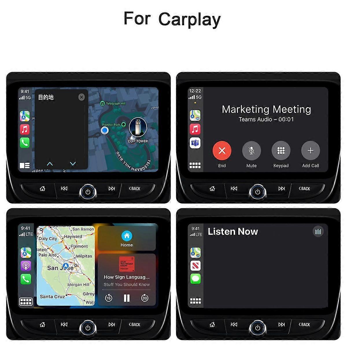 Wireless CarPlay Adapter, Wired to Wireless Dongle with WiFi Online Update V1263-JX-5106