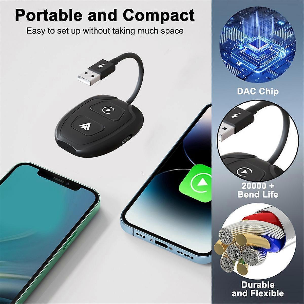 Wireless CarPlay Video Adapter, Smart CarPlay Box Converter V1263-JX-5107