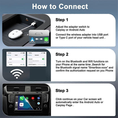 Wireless CarPlay Video Adapter, Smart CarPlay Box Converter V1263-JX-5107