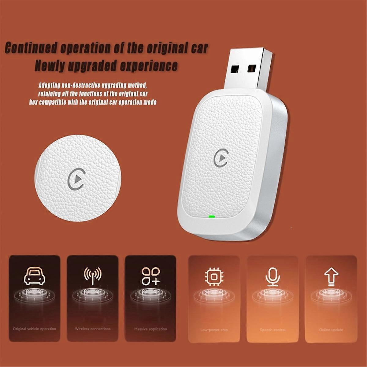 CarPlay & Android Auto Adapter, Mini Plug & Play Car Dongle V1263-JX-5111