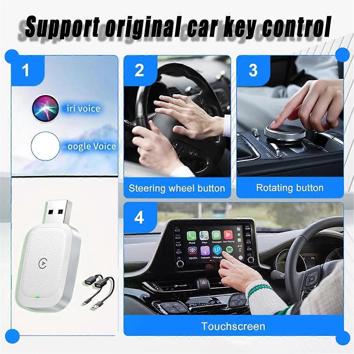 CarPlay & Android Auto Adapter, Mini Plug & Play Car Dongle V1263-JX-5111