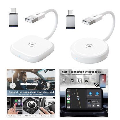 Lightweight Wireless CarPlay Adapter, Portable Wired to Wireless Converter V1263-JX-5115