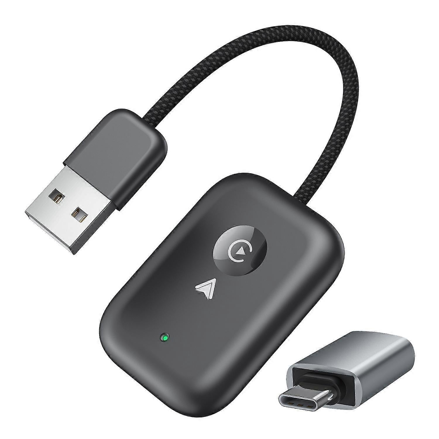 Apple CarPlay & Android Auto Wireless Adapter, Plug & Play Car Dongle V1263-JX-5116