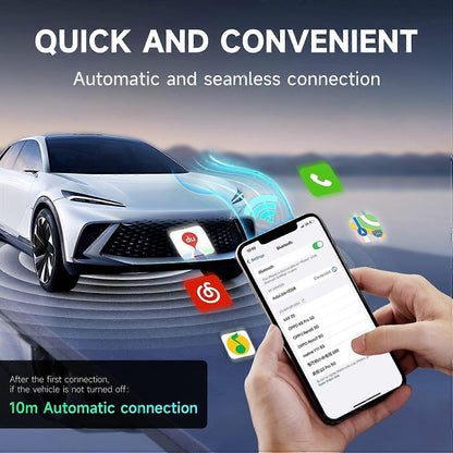 Apple CarPlay & Android Auto Wireless Adapter, Plug & Play Car Dongle V1263-JX-5116