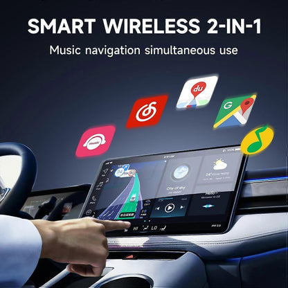 Apple CarPlay & Android Auto Wireless Adapter, Plug & Play Car Dongle V1263-JX-5116