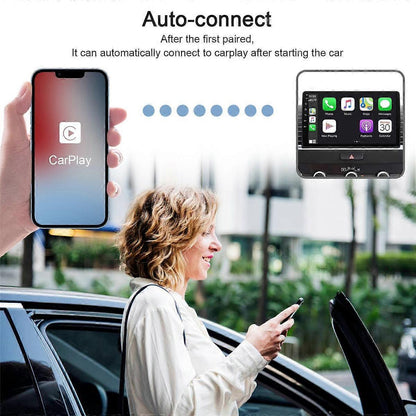 CarPlay Wireless Adapter, Wired to Wireless Dongle with WiFi Online Update V1263-JX-5117