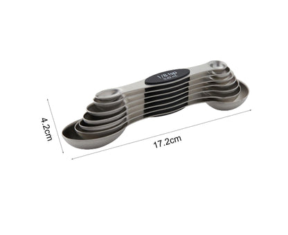 Double-heads Measuring Spoon Stainless Steel Kitchen Gadget-Black V1263-JX-512