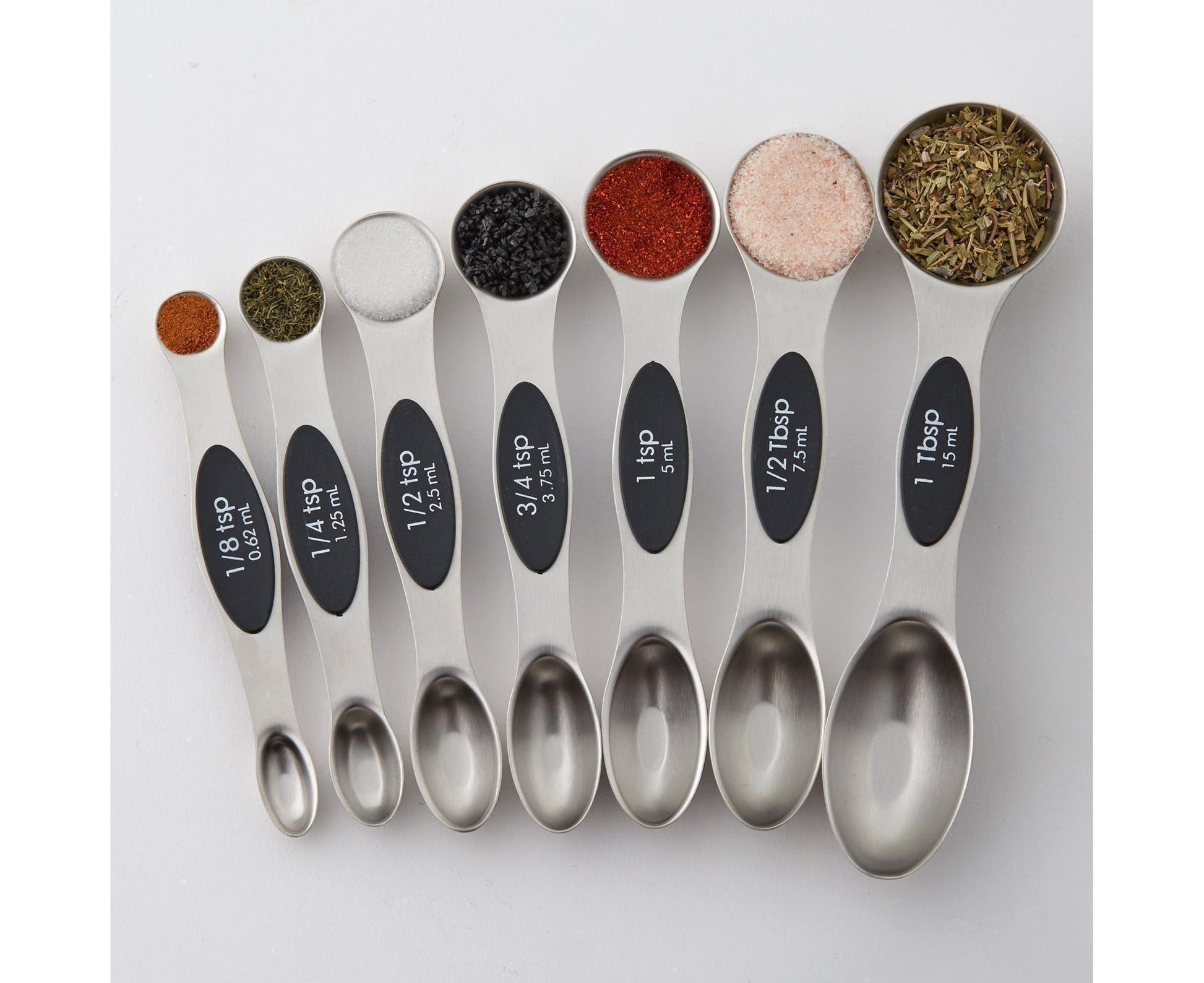 Double-heads Measuring Spoon Stainless Steel Kitchen Gadget-Black V1263-JX-512