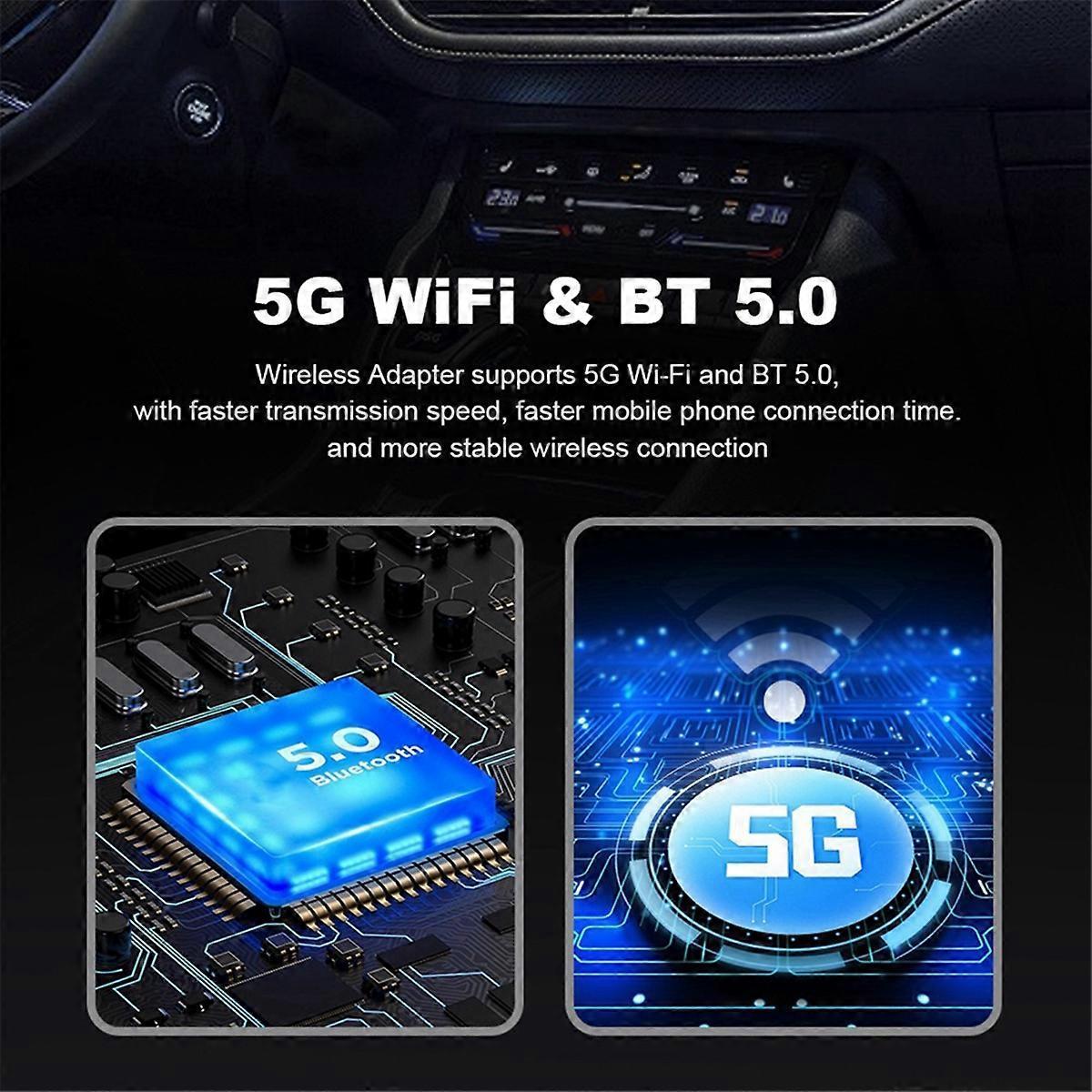 CarPlay Adapter for Android Auto, Wired to Wireless Dongle V1263-JX-5122