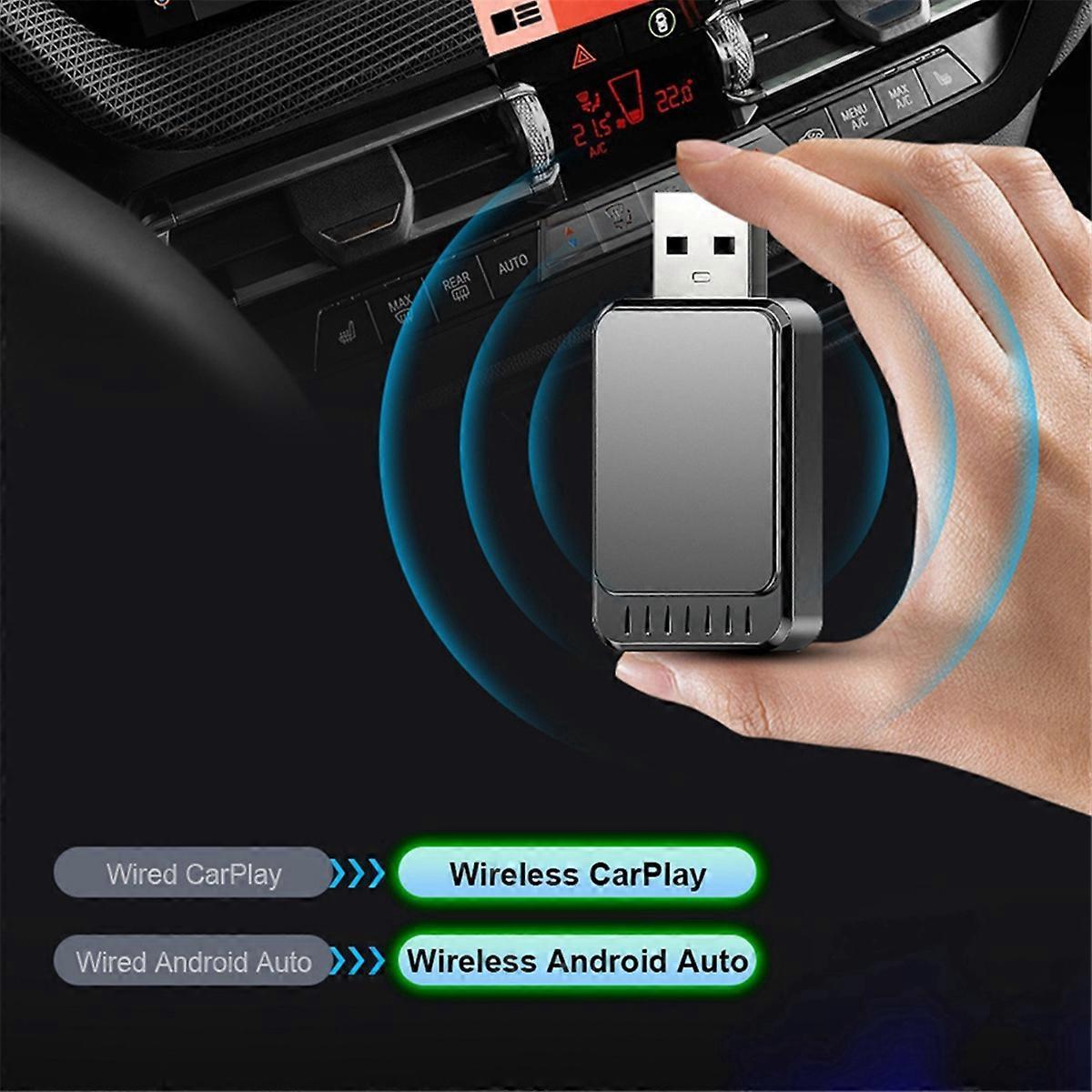 CarPlay Adapter for Android Auto, Wired to Wireless Dongle V1263-JX-5122