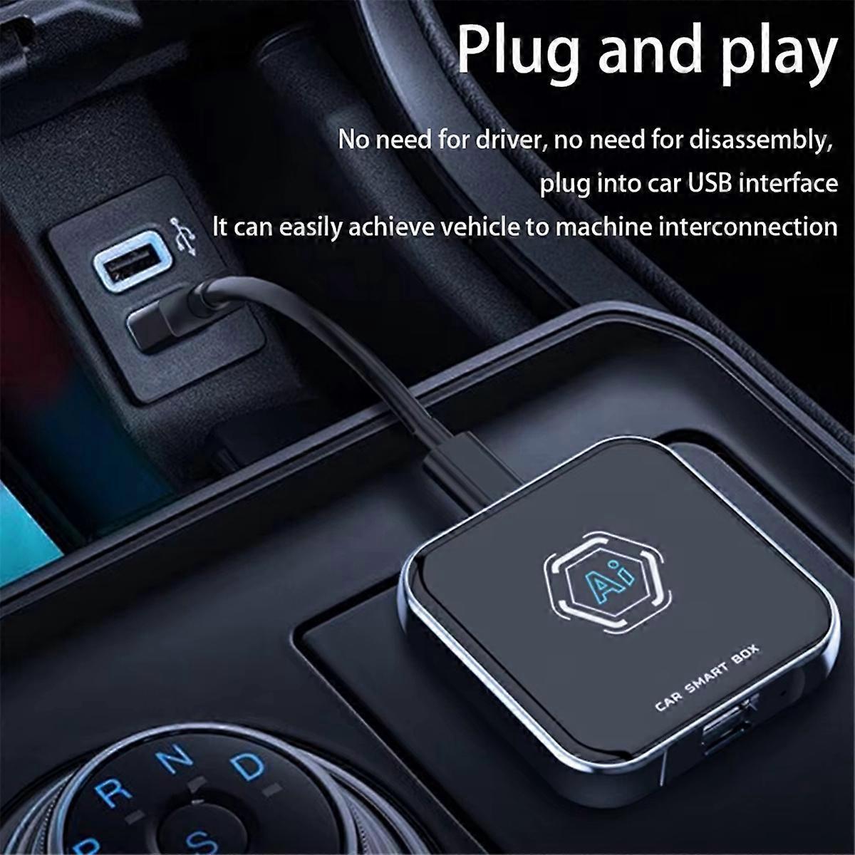 Smart Car AI Box Android 13.0, 2+32GB Wired to Wireless CarPlay Adapter V1263-JX-5125