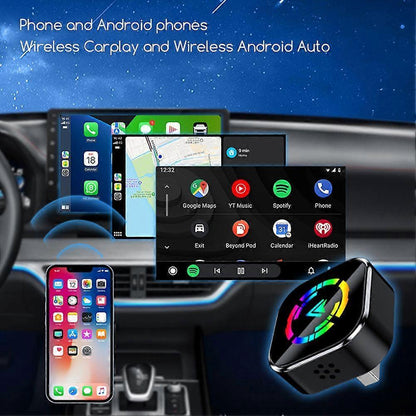 2-in-1 Wireless CarPlay Adapter for iPhone & Android, Mini Auto Dongle V1263-JX-5127