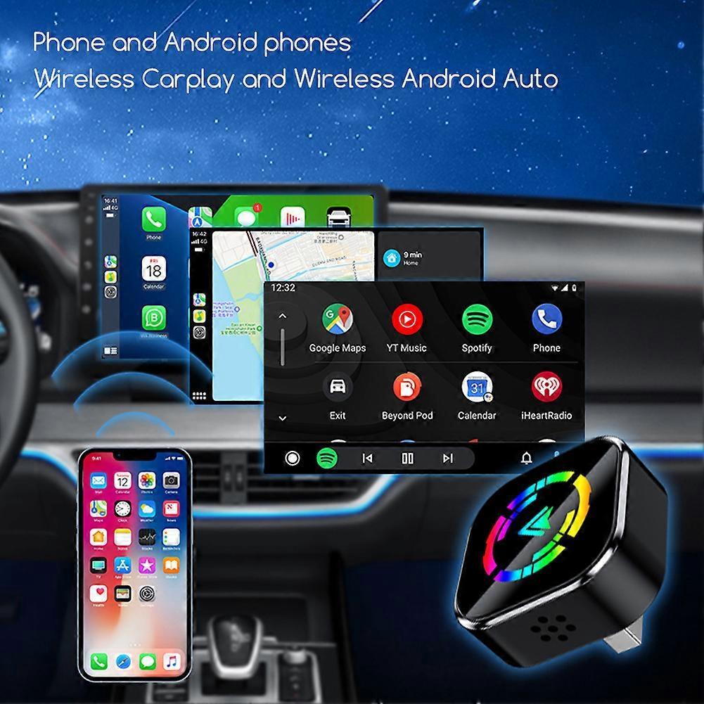 2-in-1 Wireless CarPlay Adapter for iPhone & Android, Mini Auto Dongle V1263-JX-5128