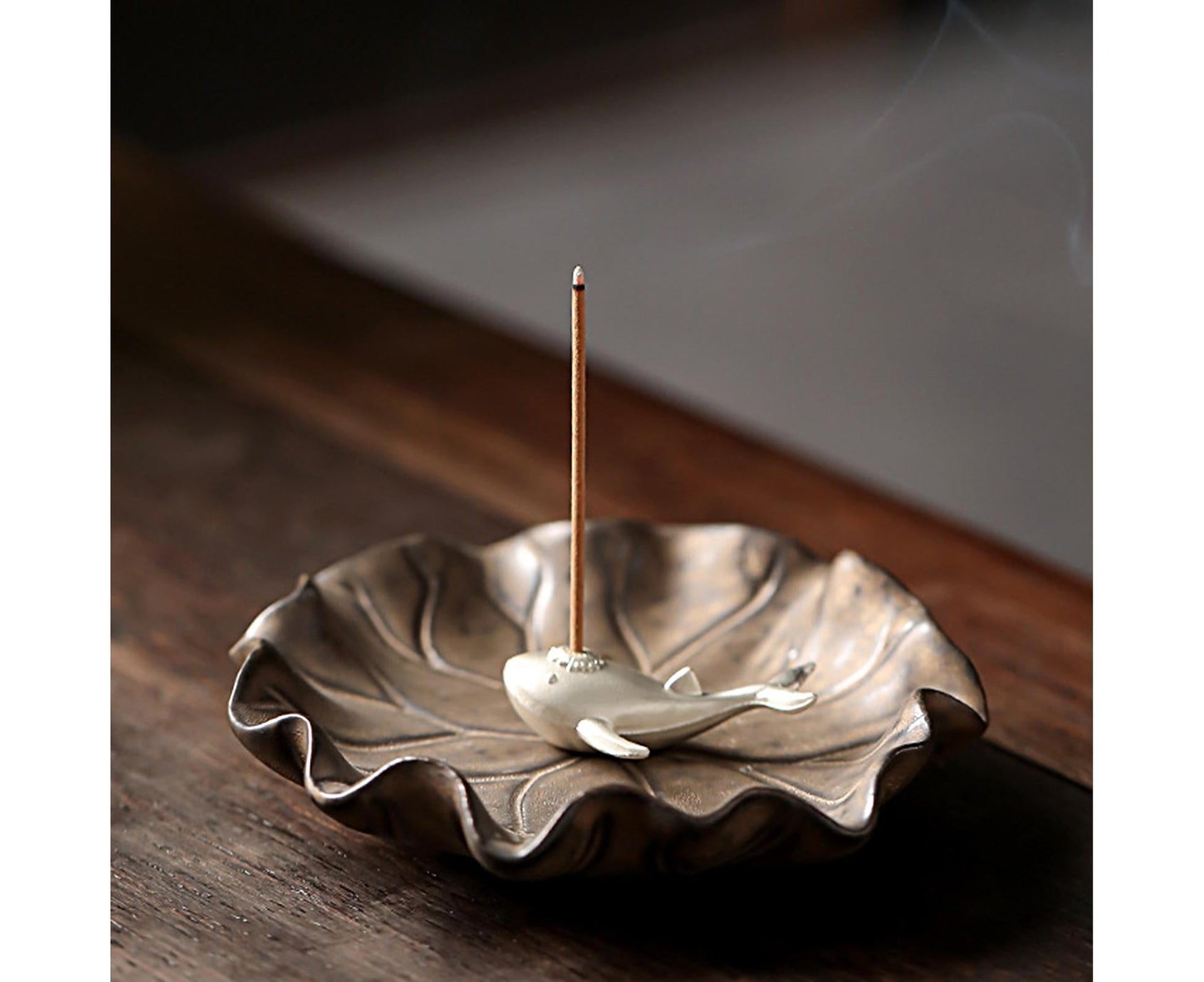 Lotus Leaf Mini Incense Holder for Teahouse-E V1263-JX-513