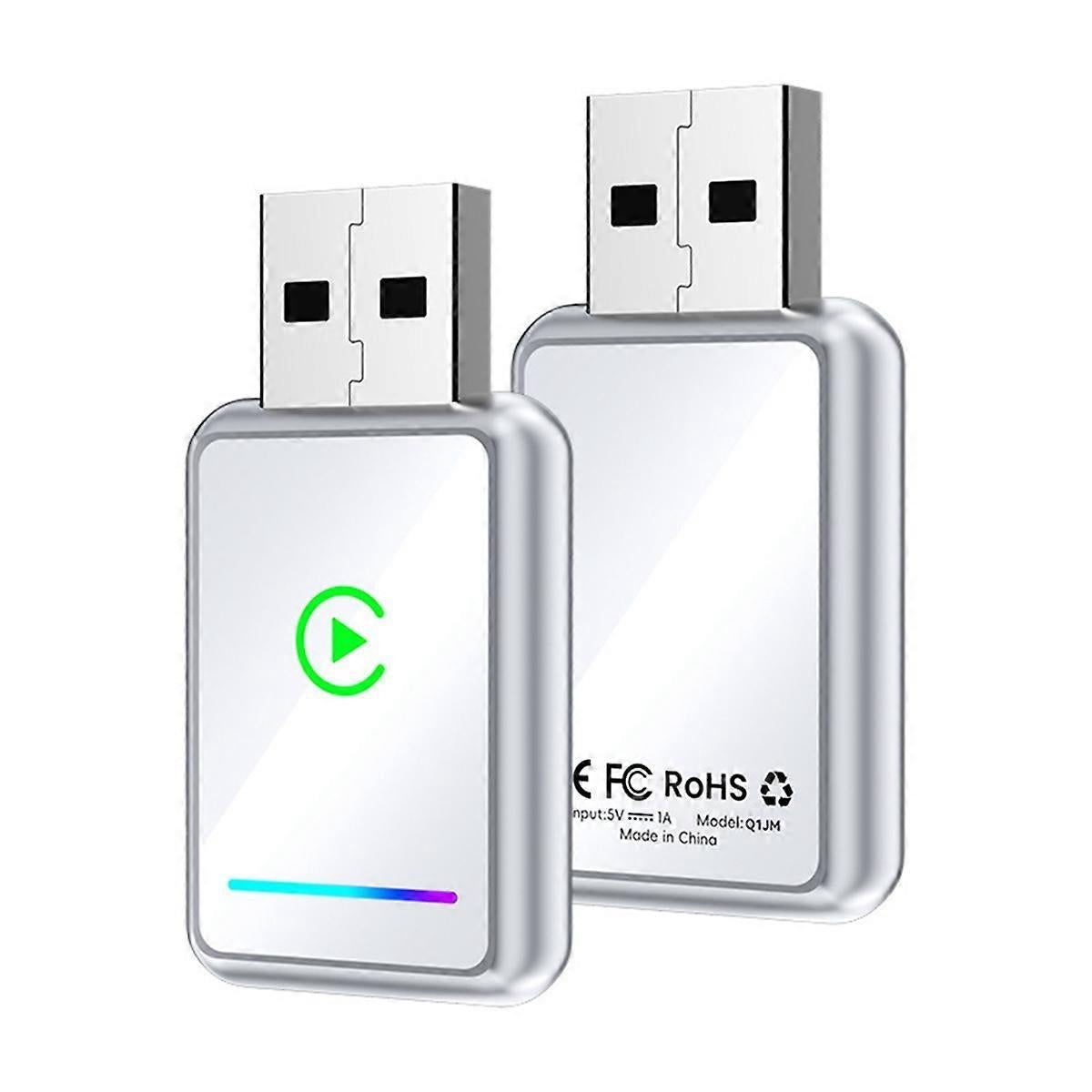 2-in-1 Wireless CarPlay Adapter USB Dongle for CarPlay & Android Auto V1263-JX-5133