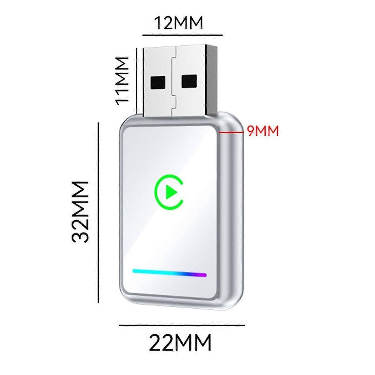 2-in-1 Wireless CarPlay Adapter USB Dongle for CarPlay & Android Auto V1263-JX-5133
