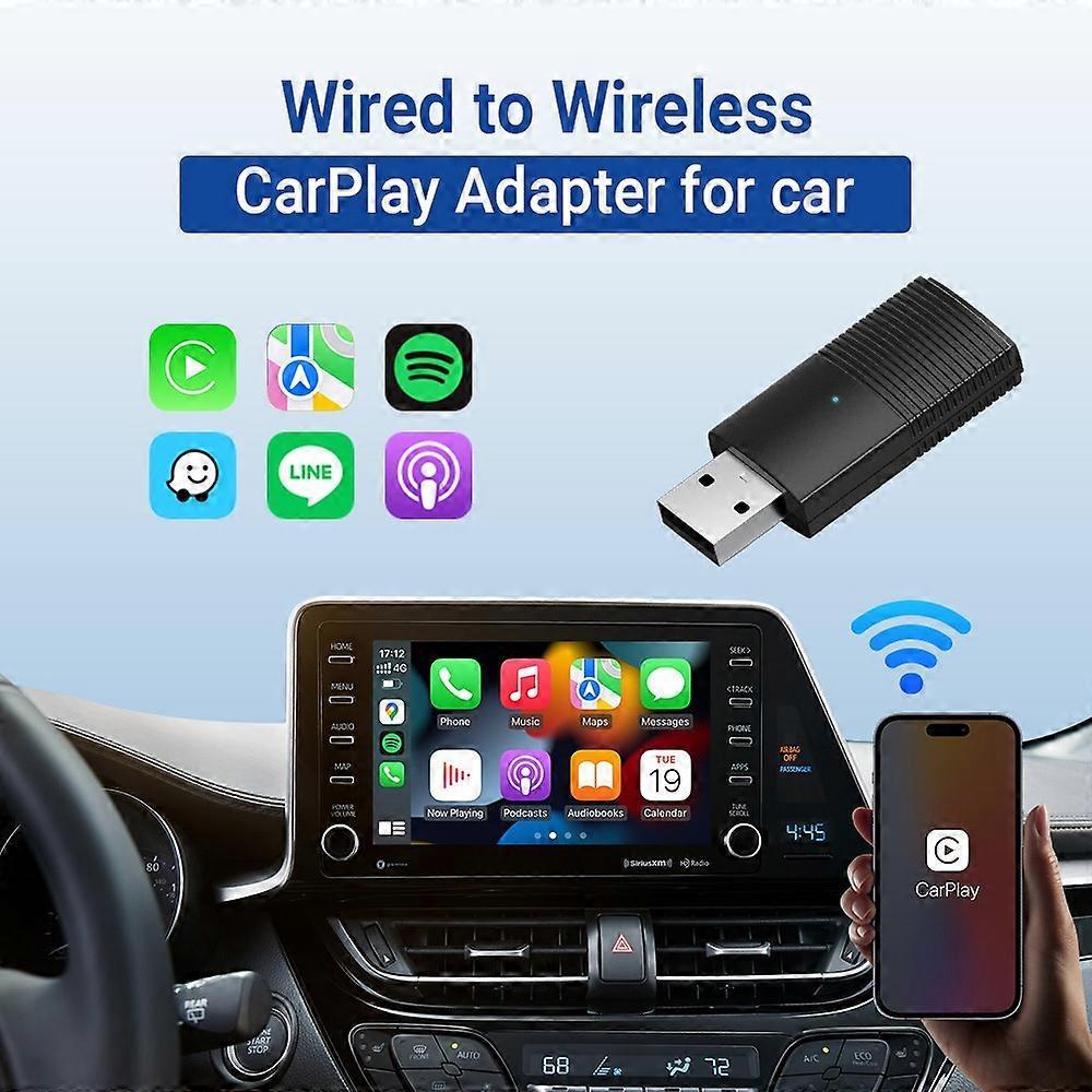 Mini Wireless CarPlay Adapter, Wired to Wireless Dongle for iPhone V1263-JX-5135