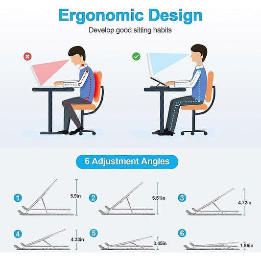 Adjustable Aluminum Laptop Stand, Portable Desk Holder V1263-JX-5148