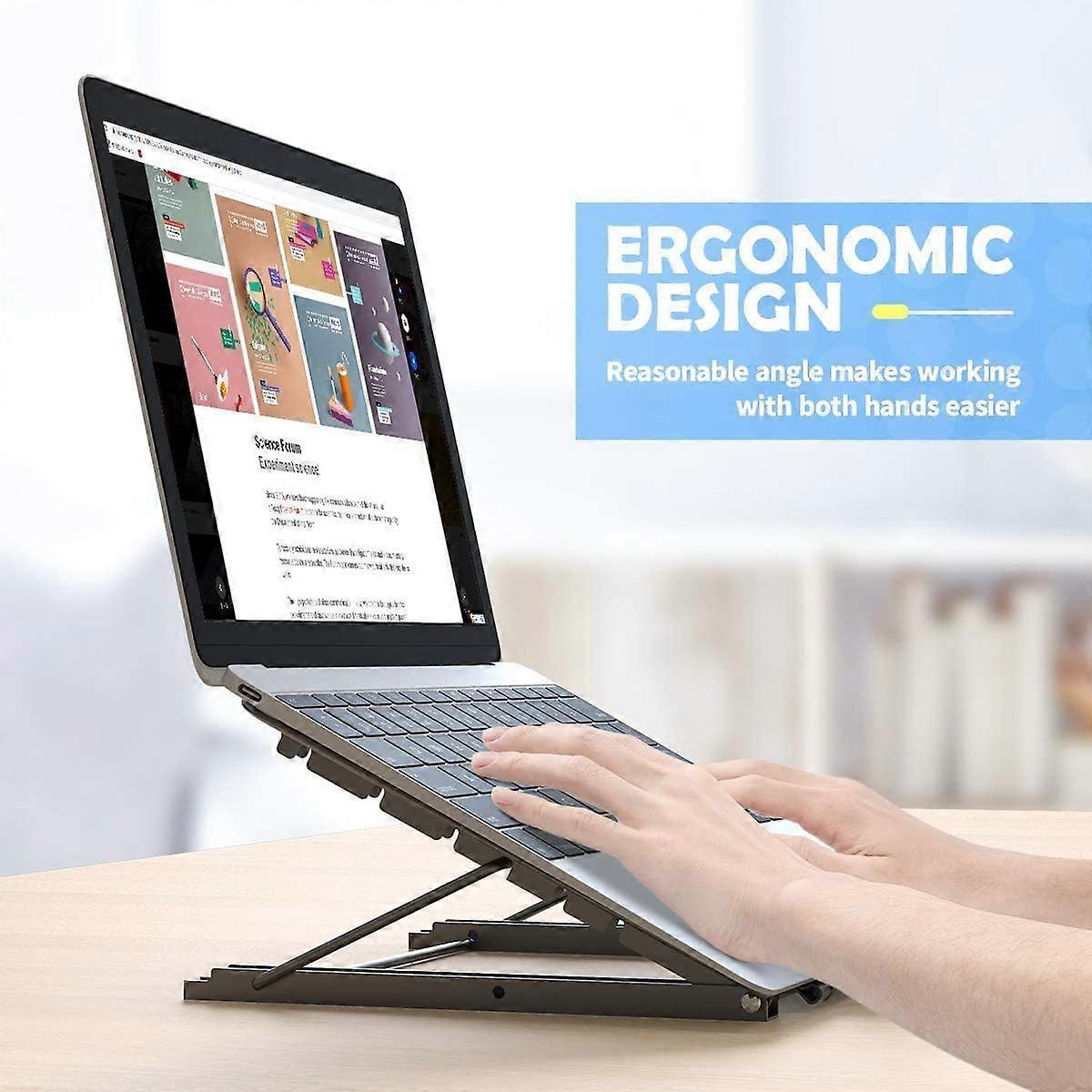 Ventilated Adjustable Laptop Stand, Ergonomic Desk Holder V1263-JX-5150