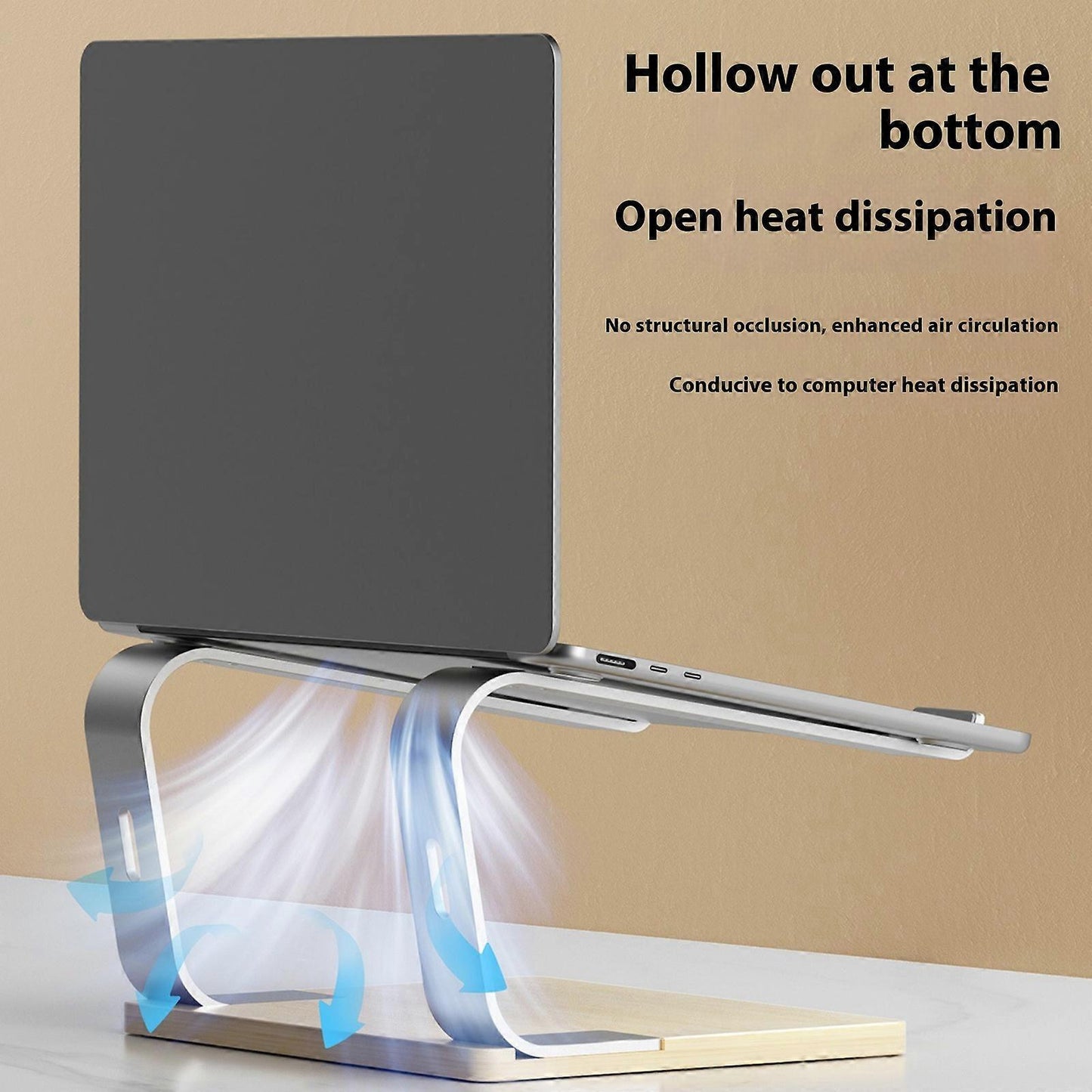 Ergonomic Metal Vertical Laptop Stand, Computer Holder V1263-JX-5153