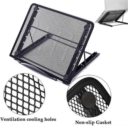 Foldable Aluminum Laptop Stand, Adjustable Ventilated Stand for Laptop/Tablet/Phone V1263-JX-5154