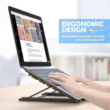 Foldable Aluminum Laptop Stand, Adjustable Ventilated Stand for Laptop/Tablet/Phone V1263-JX-5154