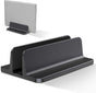 Vertical Aluminum Laptop Stand, Adjustable Desk Holder, Black V1263-JX-5156