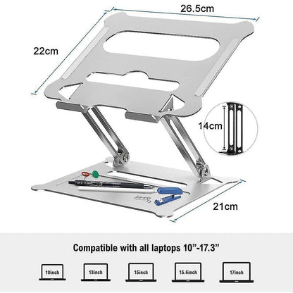 Adjustable Laptop Stand, Ergonomic Laptop Holder - Silver V1263-JX-5157