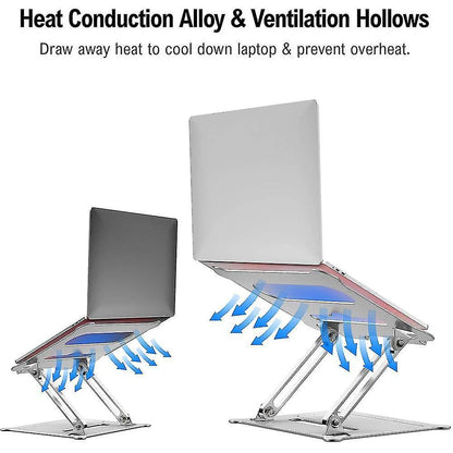 Adjustable Laptop Stand, Ergonomic Laptop Holder - Silver V1263-JX-5157