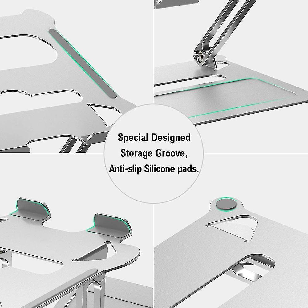 Adjustable Laptop Stand, Ergonomic Laptop Holder - Silver V1263-JX-5157