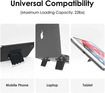 Set of 2 Mini Black Laptop Stands, Invisible Foldable Lightweight Holder for Laptop/Tablet V1263-JX-5162