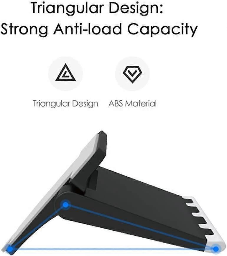 Set of 2 Mini Black Laptop Stands, Invisible Foldable Lightweight Holder for Laptop/Tablet V1263-JX-5162
