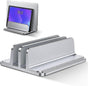 Double Vertical Aluminum Laptop Stand, Adjustable Desk Holder V1263-JX-5166