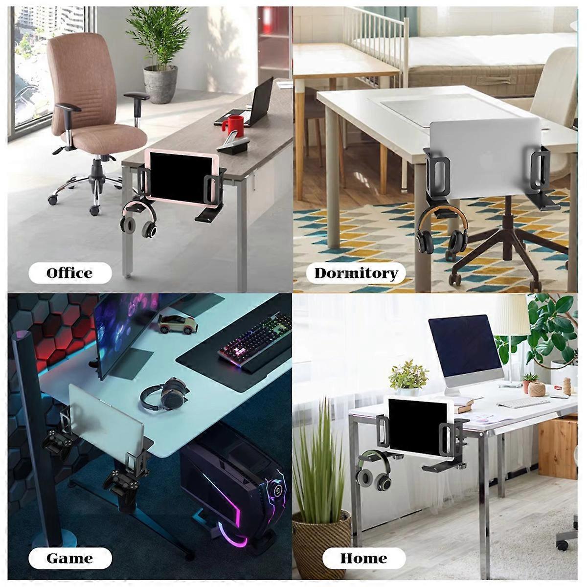 Vertical Laptop Stand, Desk Side Mount Holder, Black V1263-JX-5169