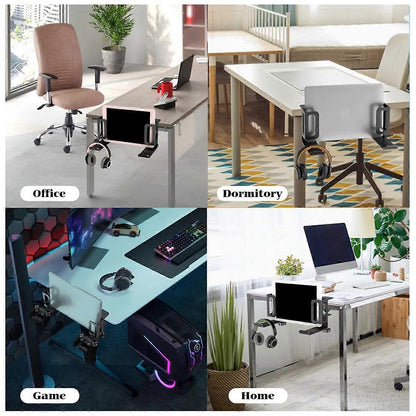 Vertical Laptop Stand, Desk Side Mount Holder, Black V1263-JX-5169