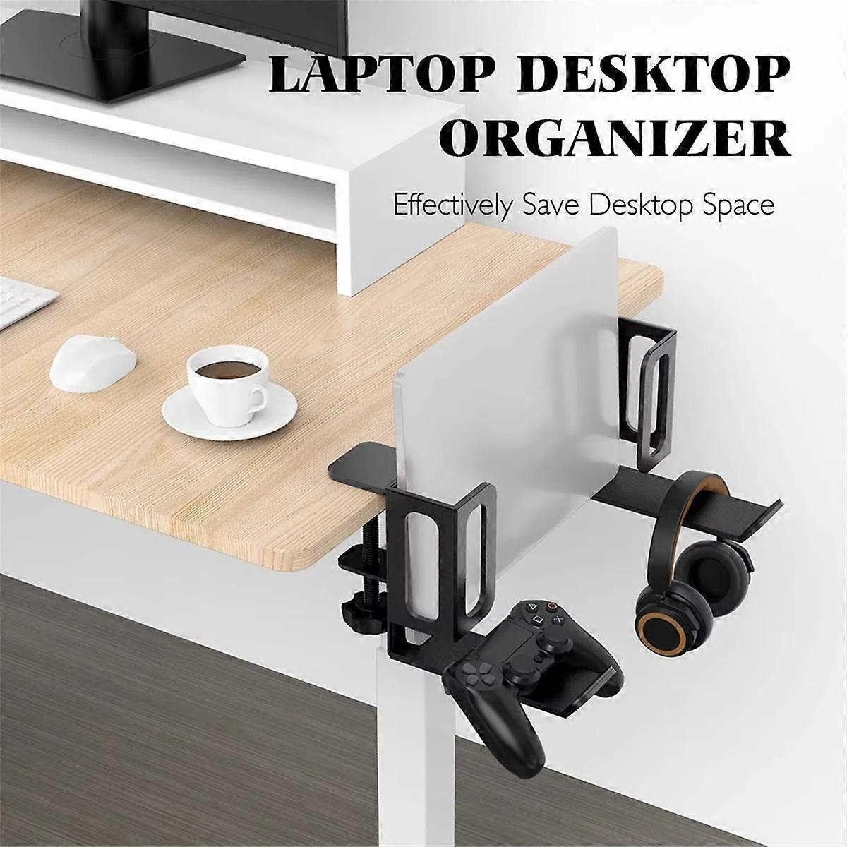 Vertical Laptop Stand, Desk Side Mount Holder, Black V1263-JX-5169