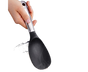 Scoop Thickened Anti-slip Stainless Steel Practical Rice Spoon for Kitchen-Black V1263-JX-517