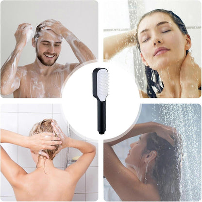 Pressure Handheld Rain Shower Head, Adjustable Black Shower V1263-JX-5174
