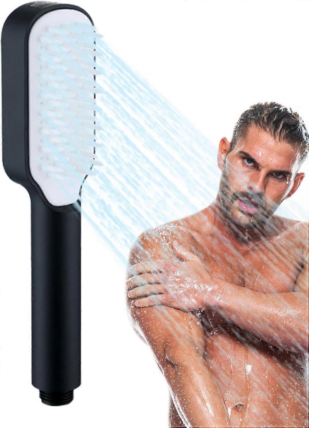 Pressure Handheld Rain Shower Head, Adjustable Black Shower V1263-JX-5174