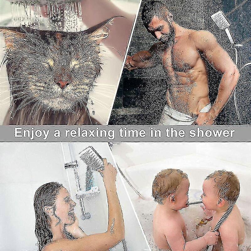 Water Saving Shower Head with 1.5m Hose, Bathroom Handheld V1263-JX-5175