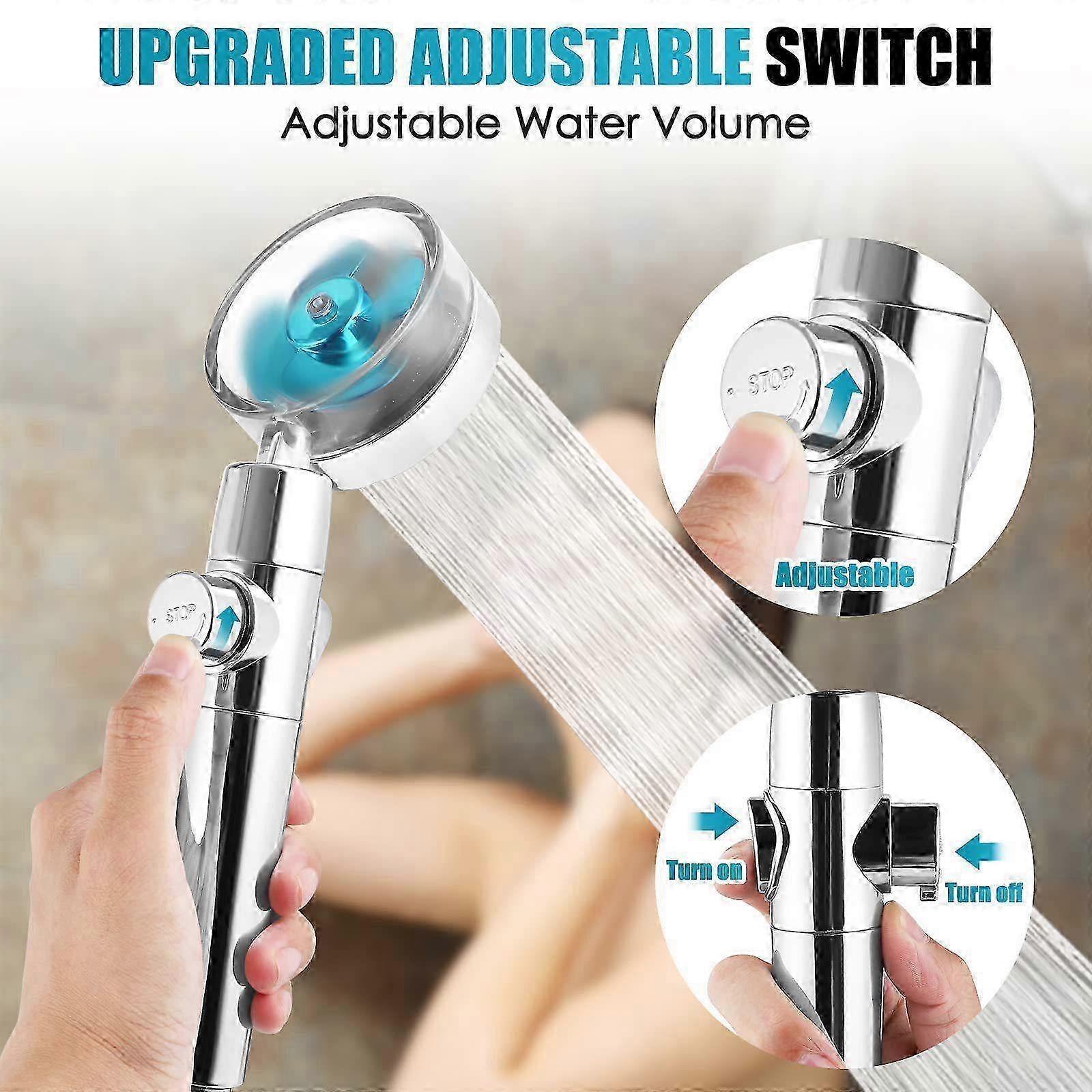 Rotating Propeller Shower Head with Filter, High Pressure & Water Saving V1263-JX-5178