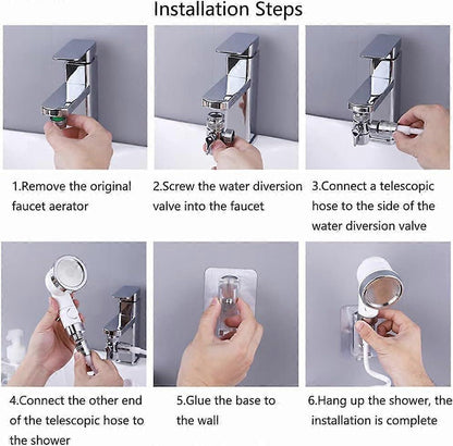 Shower Head Set with Hose, Adjustable Handheld Shower V1263-JX-5179