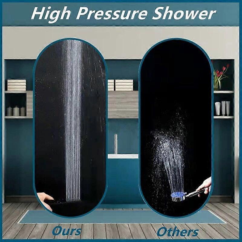 3 Modes High Pressure Shower Head with Hose, Black V1263-JX-5180
