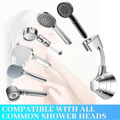 Silver Shower Head Holder, No Drill Wall Mount Bracket V1263-JX-5183
