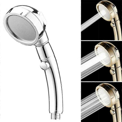 Handheld Pressure Shower Head, 3 Jet Functions, Water Saving Set V1263-JX-5188