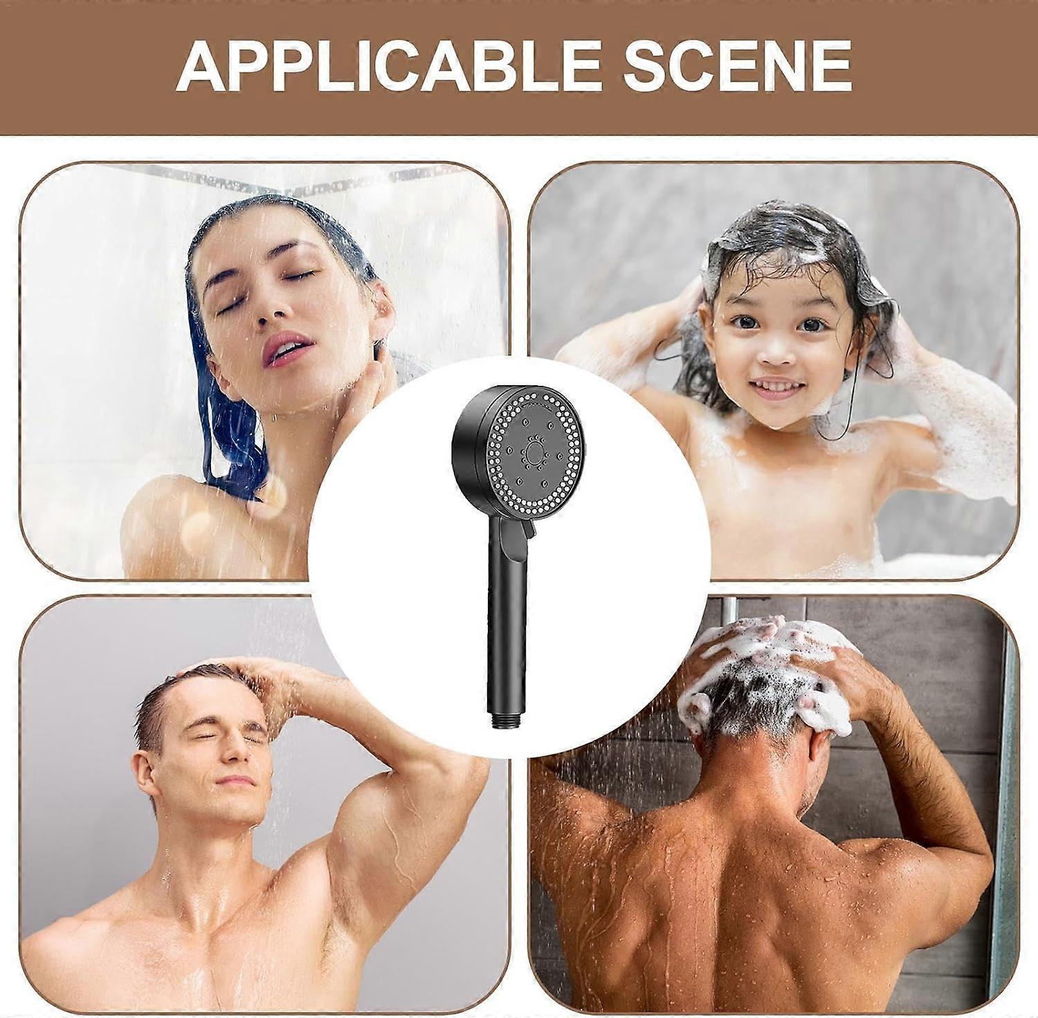 Bathroom Pressure Shower Head, 8 Modes Handheld Spa Shower V1263-JX-5189